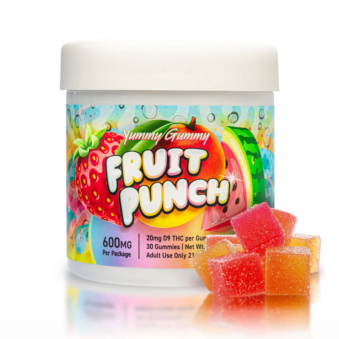 Yummy Gummy - 600MG - Fruit Punch D9 Gummies